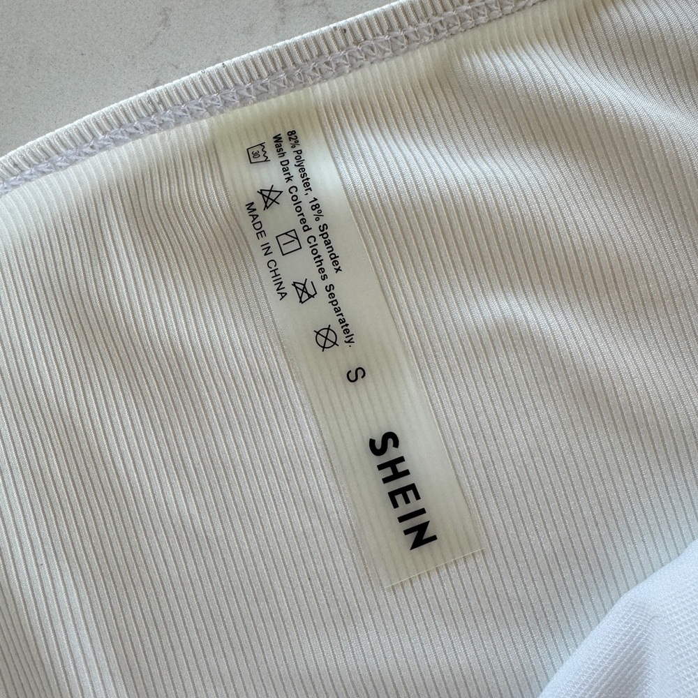 High Waisted Sparkle White Bikini Swim | Size Small - Picture 3 of 4